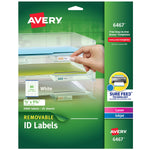 Avery Sure Feed Laser/Inkjet ID Labels, 1/2" x 1-3/4", White, 2,000 Labels/Pack (6467)