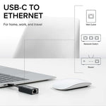 Plugable USB-C to Ethernet Adapter, Black (USBC-TE1000)