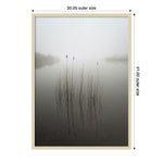 Amanti Art Reeds in the mist by David Ahern Wood Framed Wall Art Print, 30" x 41" (A42677389619)