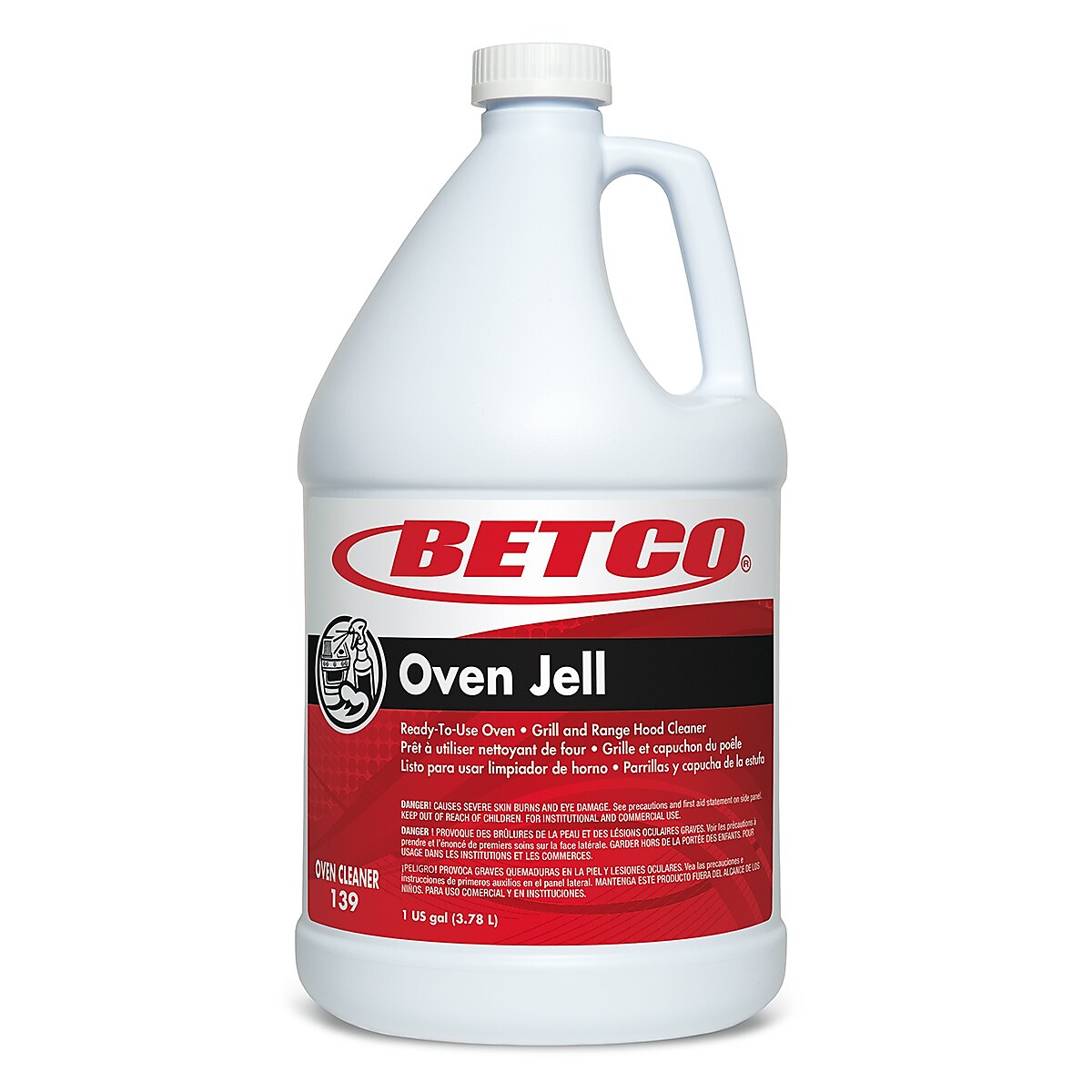 Betco Oven Jell Range Hood Cleaner, Lemon Scent, 128 oz., 4/Carton (BET1390400)