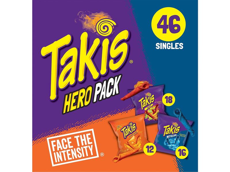 Takis Hero Pack Tortilla Chips, 1 oz., 46 Bags/Case (128642)