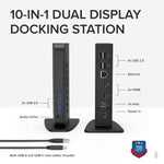 Plugable USB 3.0 and USB-C Universal Laptop Docking Station for Windows (UD-3900Z)