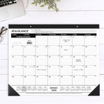 2026 AT-A-GLANCE 21.75" x 17" Monthly Desk Pad Calendar, White/Black (SK24-00-26)
