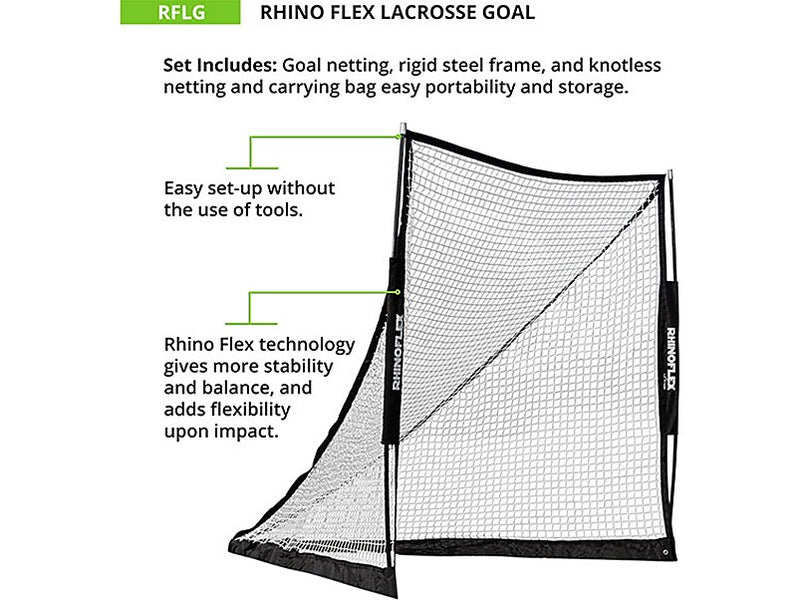 Champion Sports RHINO Flex Lacrosse Goal, Black (RFLG)