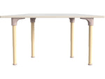 Flash Furniture Bright Beginnings Hercules Trapezoid Table, 47" x 20.75", Height Adjustable, Beech/White (MK-ME088028-GG)