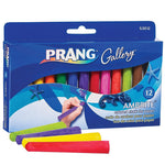 Prang Gallery Ambrite Drawing Chalk, Assorted Colors, 12/Box (53012)