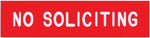 Cosco NO SOLICITORS Sign, 8" x 2", Red/White, 3/Set (098001PK3)