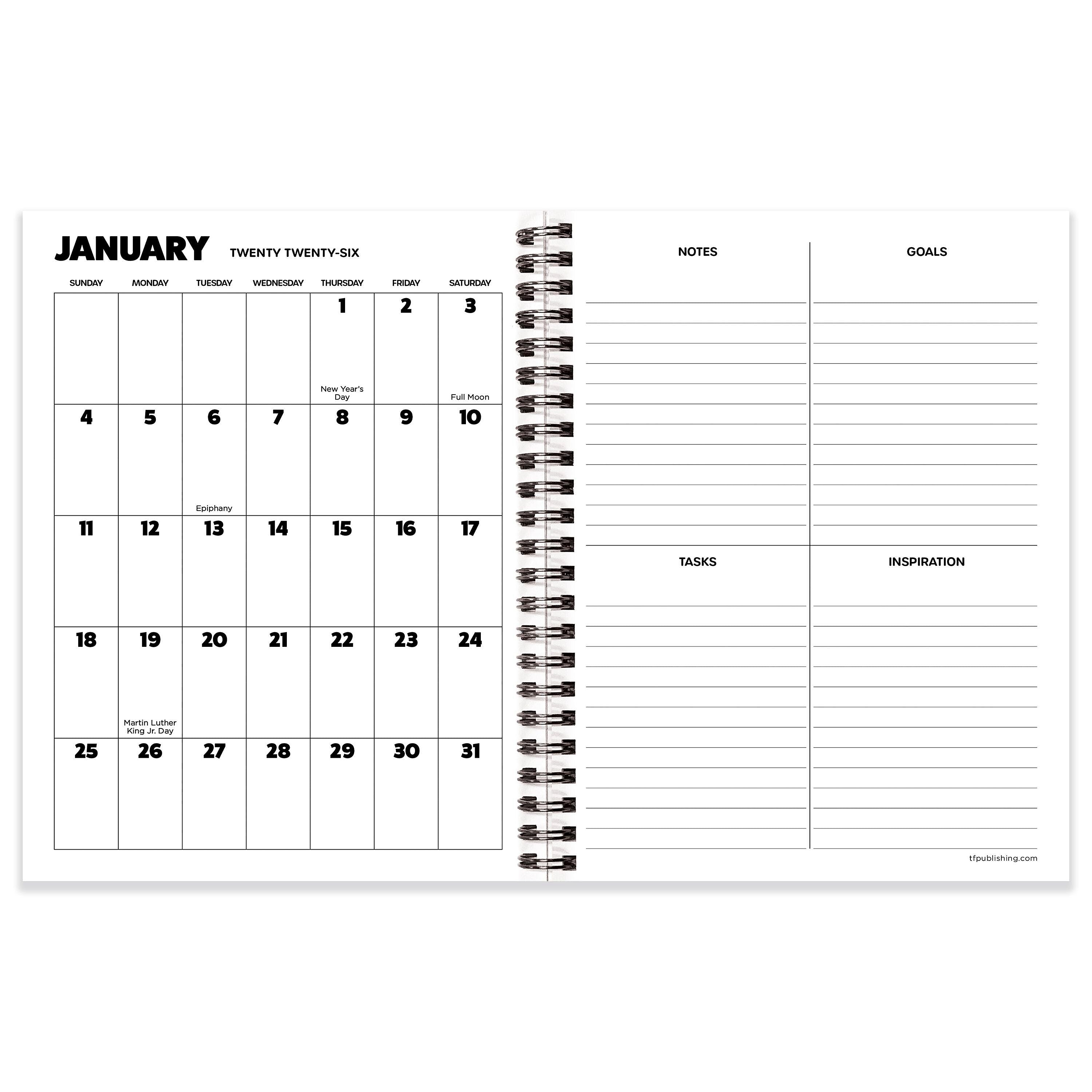 2026 TF Publishing Coca-Cola 6.5" x 8" Weekly & Monthly, Paperboard Cover, Multicolored (26-9234)