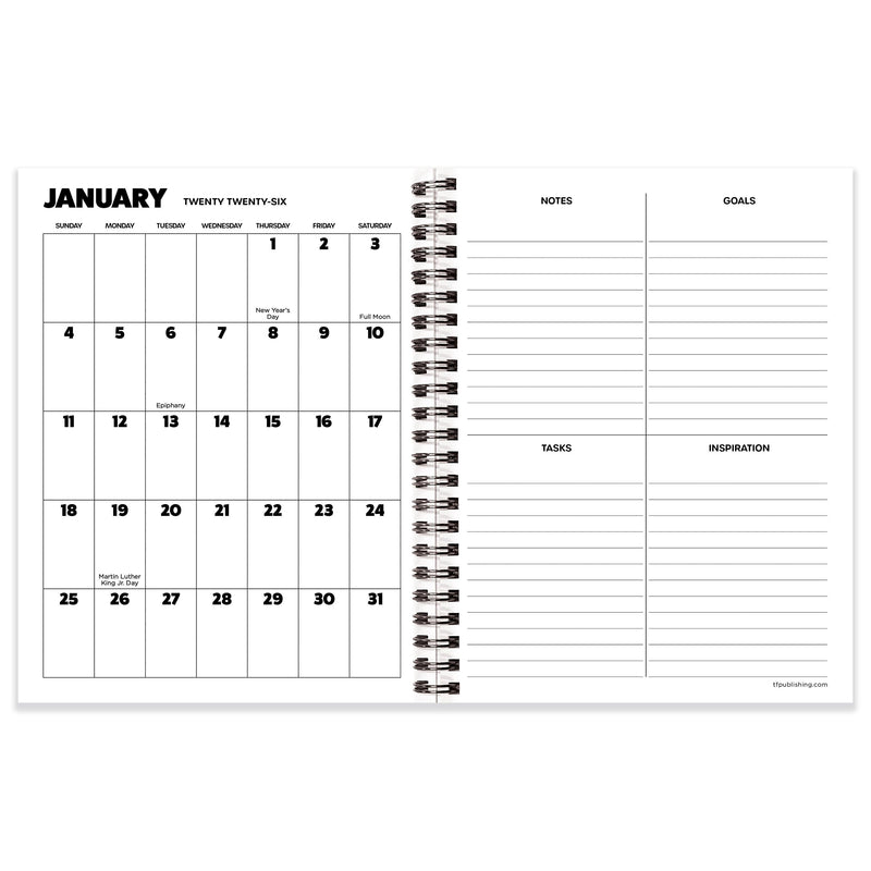 2026 TF Publishing Coca-Cola 6.5" x 8" Weekly & Monthly, Paperboard Cover, Multicolored (26-9234)