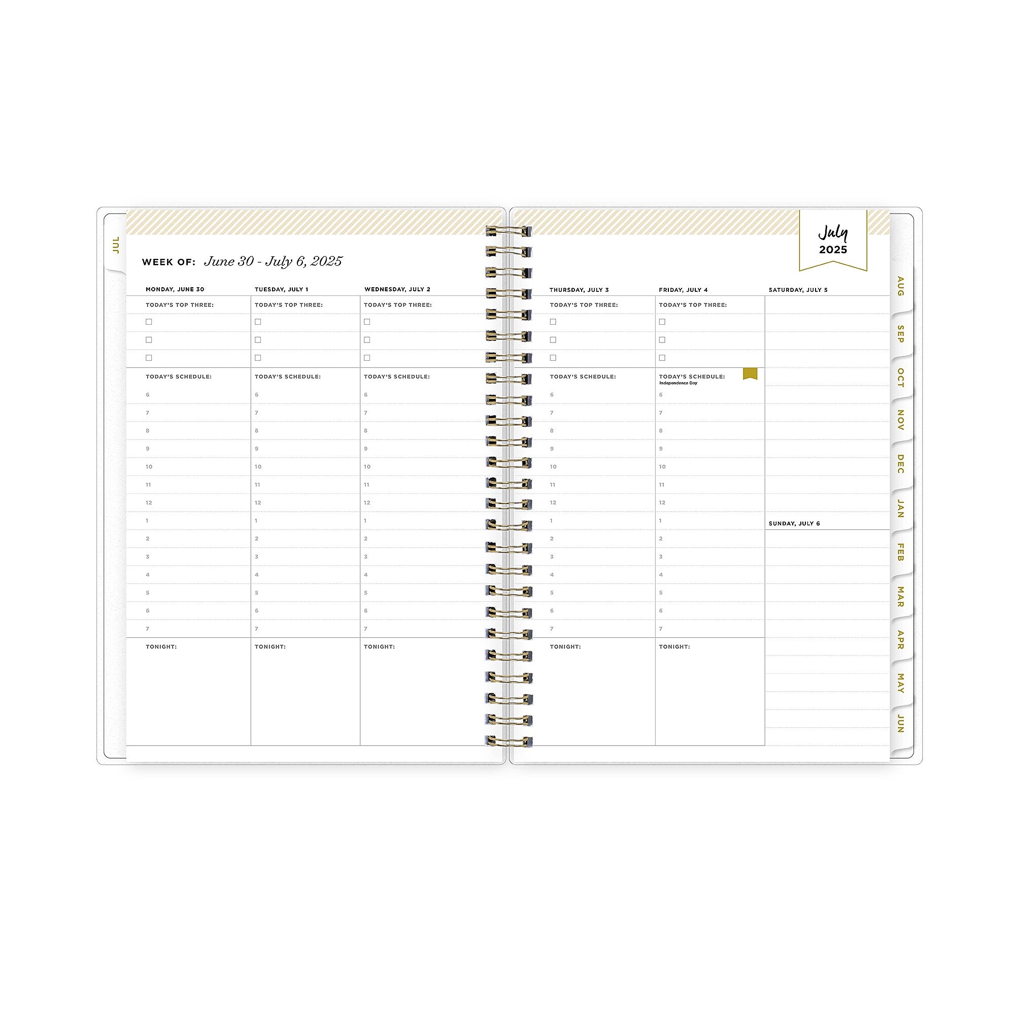 2025-2026 Day Designer for Blue Sky Climbing Floral 5.875" x 8.625" Academic Weekly & Monthly Planner (137884-A26)