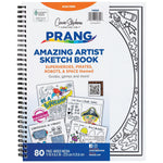 Prang Cassie Stephens 8.5" x 11" Wire Bound Sketch Book, 80 Sheets/Book, 3 Books/Bundle (PAC4820-3)