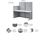 Bush Business Furniture Office in an Hour 63"H x 65"W Cubicle Panel Workstation, Pure White (WC36192-03K)