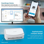 RICOH ScanSnap IX1600 PA03770-B615 Wireless Duplex Document Scanner, White
