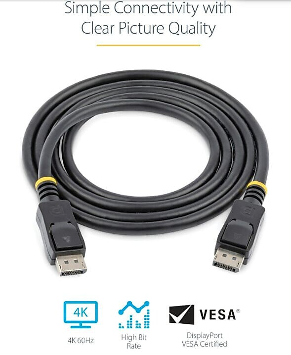 Startech 15-ft DisplayPort 1.2 Cable HD VESA (DISPLPORT15L)