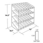 Azar Displays 4-tiered 28 Compartment Pegboard or Slatwall Cosmetic Counter Display