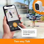 Toucan S4 Wireless Outdoor Smart Battery Operated Security Camera, Night Vision, White (TWC400S)