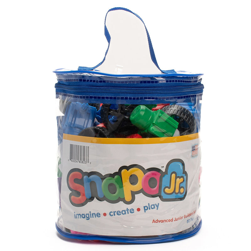 Snapo Jr. Building Blocks Advanced Builder's Kit, 80 Pieces/Set (SNP3280)