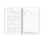 2026 Blue Sky Bespoke Letterpress Cream Hearts 5" x 8" Calendar Year Weekly & Monthly Planner, Plastic Cover (156228)