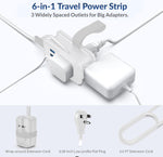 Uncaged Ergonomics 3-Outlet 3-USB Port Power Strip, 3', White (TC-w)