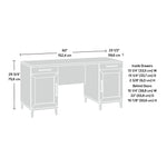 Sauder Tiffin Line 60"W Double Pedestal Desk, Raven Oak (433266)