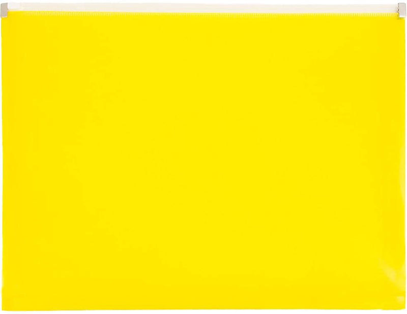 JAM Paper Premium Plastic Document File, Letter, Yellow, 3/Pack (218Z1YEX3)
