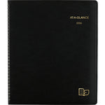 2026 AT-A-GLANCE Recycled 9" x 11" Monthly Planner, Faux Leather Cover, Black (70-260G-05-26)