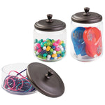 iDESIGN Glass Desk Organizers, Clear/Bronze, 3 Piece (28318M3)