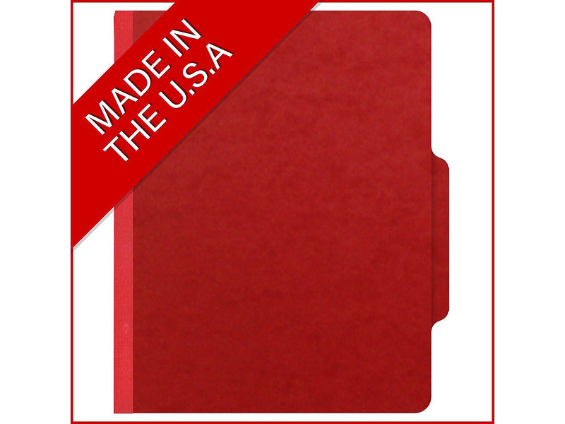 Medical Arts Press Pressboard Classification Folder, 2 Dividers, 2" Expansion, Letter Size, Deep Red, 10/Box (DV-T42-26-3DRD)