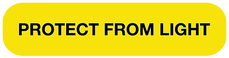 PROTECT FROM LIGHT, Medication Instruction Label, 1-5/8" x 3/8"