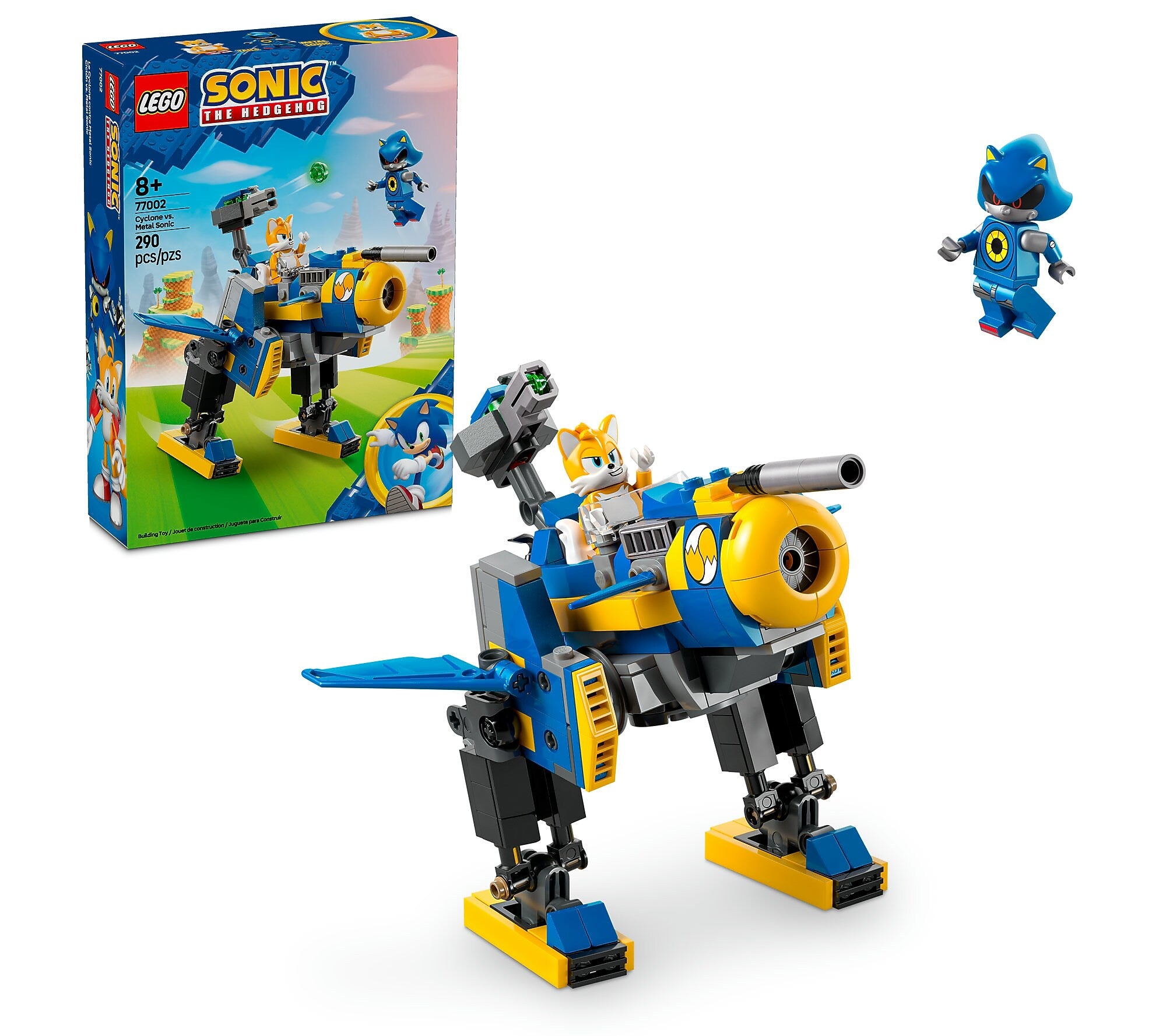 LEGO Sonic Cyclone vs. Metal Sonic, 290 Pieces (77002)