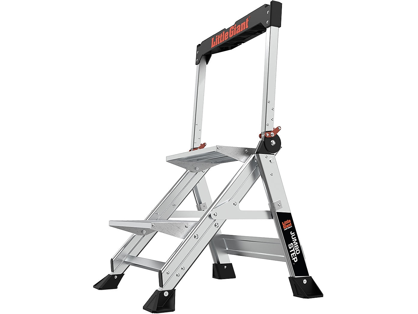 Little Giant Ladders Jumbo Step 2.5' Aluminum Step Ladder, 375 lb. Capacity (11902)