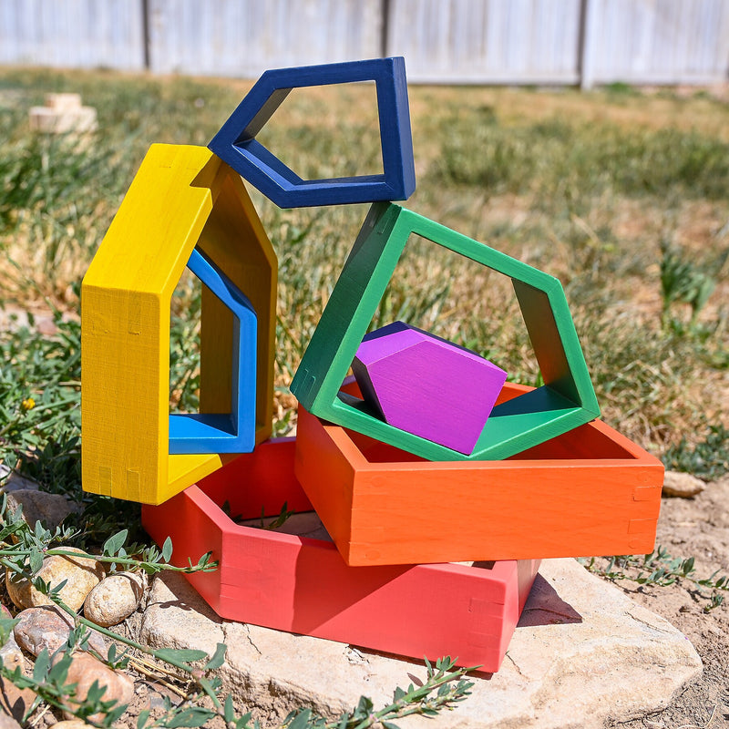 TickiT Rainbow Architect Houses, 7 Pieces/Set (CTU73542)