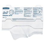 Scott Pro Personal Seat Covers, White, 15" x 18", 125 Sheets/Pack (07410)