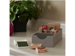 Household Essentials 3-Compartment Cardboard/Poly Linen/Nonwoven PP Drawer Organizer, Gray (727-1)