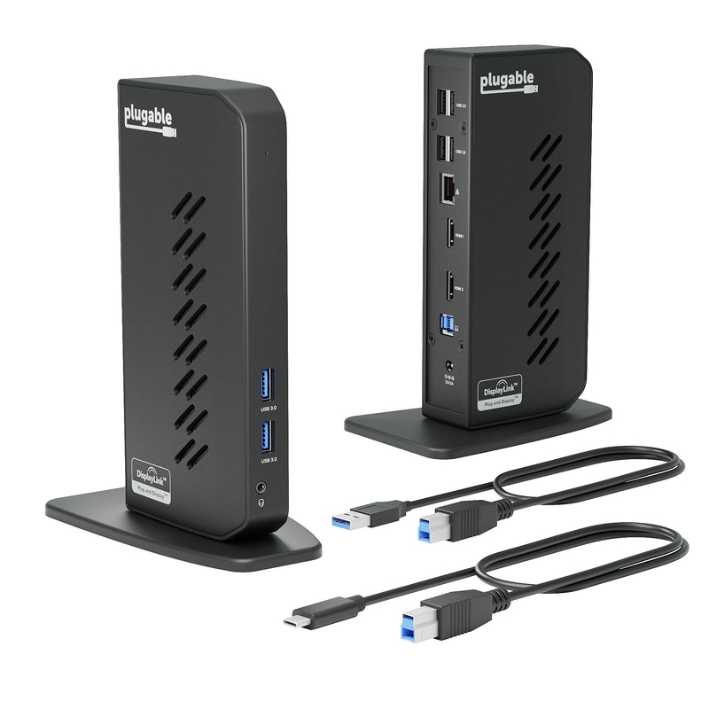 Plugable USB 3.0 and USB-C Universal Laptop Docking Station for Windows (UD-3900Z)