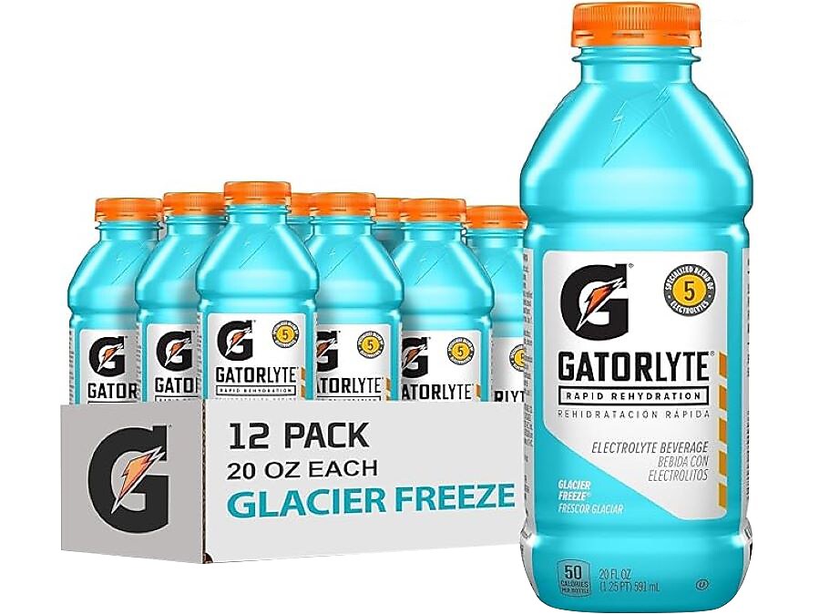 Gatorade Gatorlyte Glacier Freeze Sports Drink, 20 fl. oz., 12 Bottles/Carton (5499)