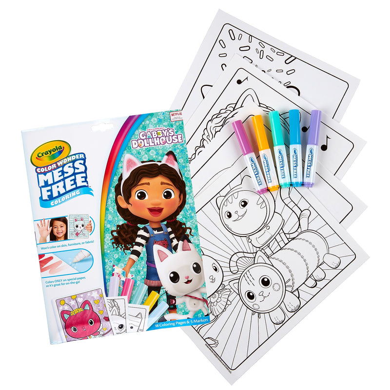 Crayola Color Wonder: Gabby's Dollhouse Coloring Book, 18 Pages, 2 Sets/Bundle (BIN752835-2)