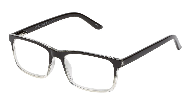 SAV Optitek +1.25 Reading Glasses, Clear Black (EAR7265-125-964)