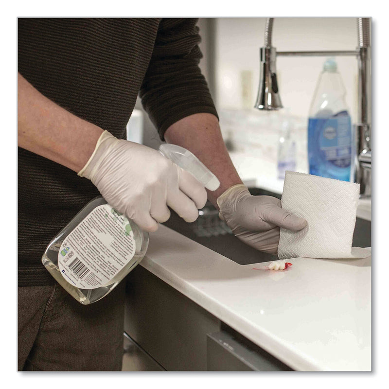 GloveWorks by AMMEX Latex Disposable Gloves, Powder-Free, 4 mil, Medium, Ivory, 100 Gloves/Box, 10 Boxes/Carton