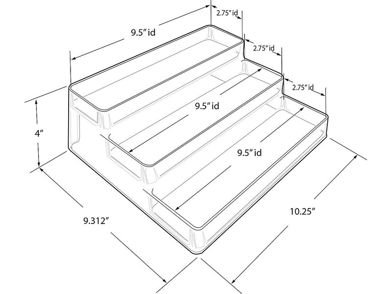 Azar 10.25"W Countertop Display, Clear, 2/Pack (326029)