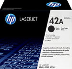 HP 42A Black Standard Yield Toner Cartridge, Prints Up to 10,000 Pages (Q5942A)