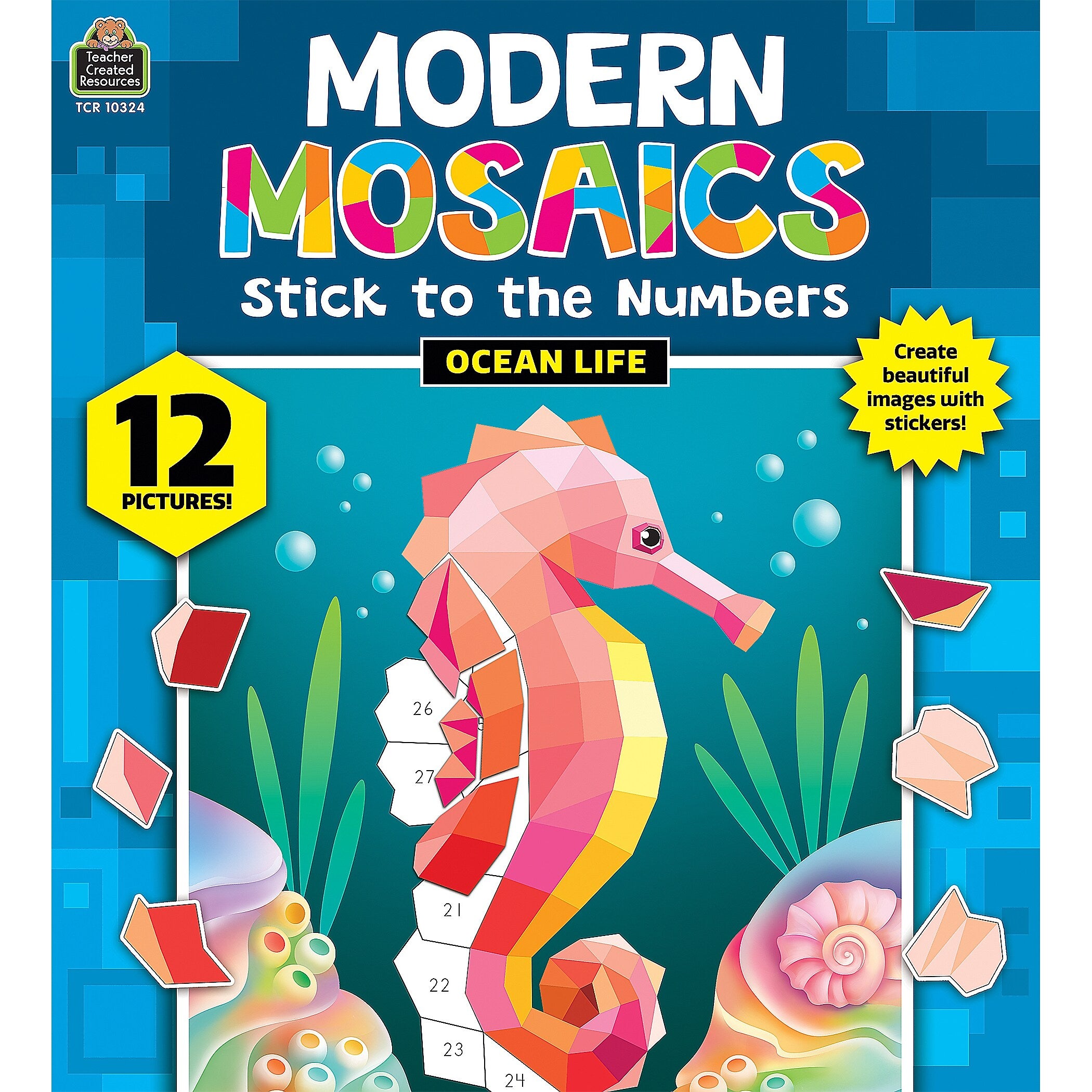 Teacher Created Resources Modern Mosaics: Ocean Life Activity Book, 2/Bundle (TCR10324-2)