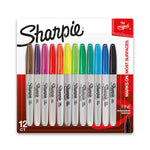 Sharpie Permanent Marker, Fine Tip, Assorted, 12/Pack (30075/30072)