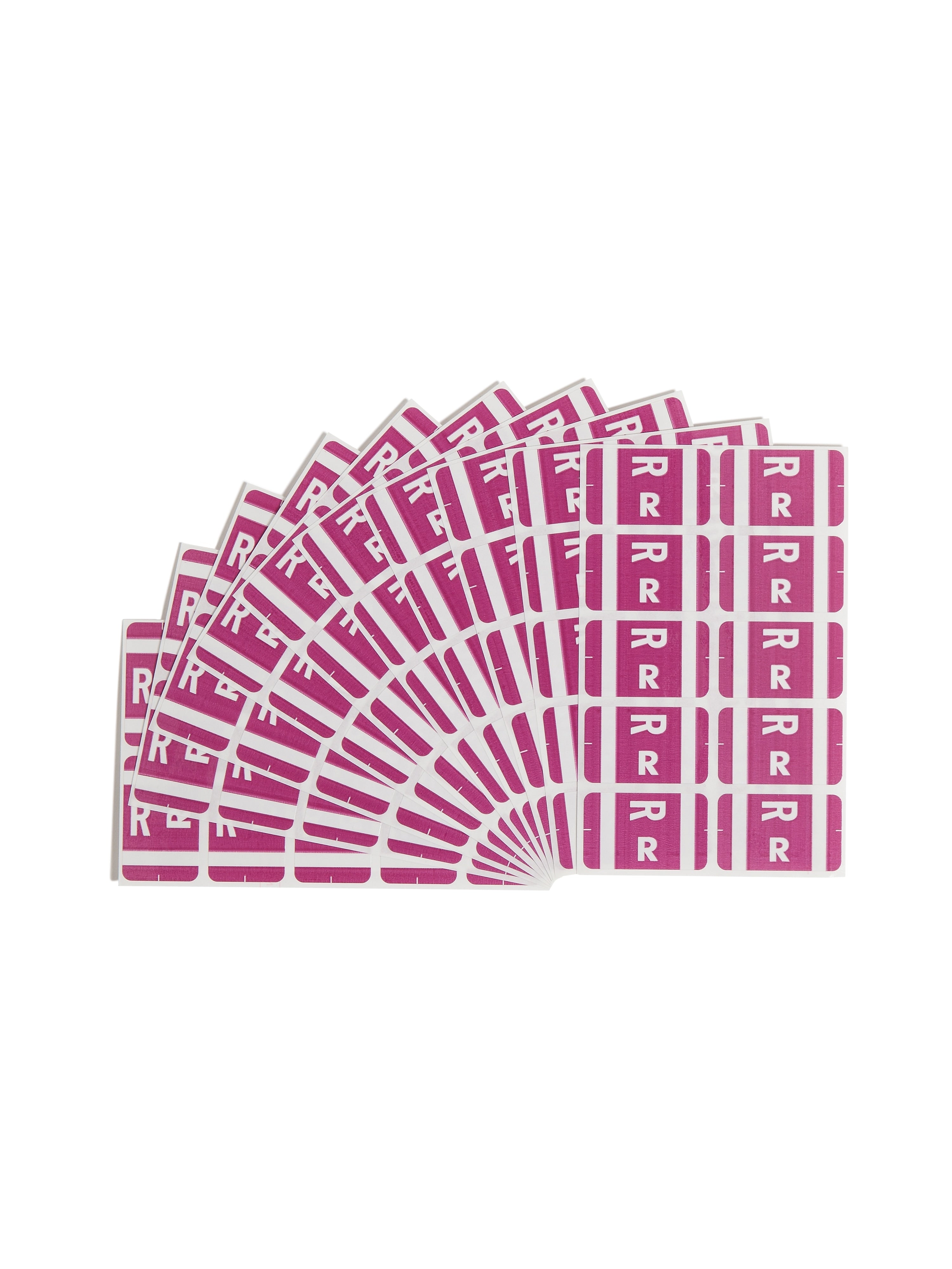Smead® Alpha-Z Color-Coded Second Letter "R" Labels, 10 Labels Per Sheet, Purple, 1"H x 1 5/8"W, 100 Labels/Pk