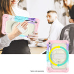 SaharaCase Raider Series Heavy Duty Case with Hand Strap for Galaxy Tab S10 FE /S9/S9 FE, Sunset Sorbet (TB00464)