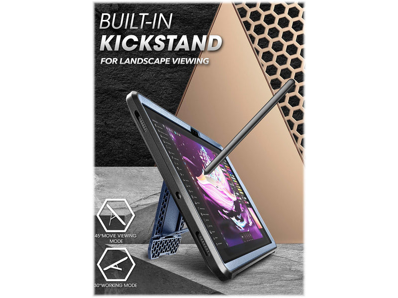 SUPCASE Unicorn Beetle Pro Polycarbonate 14.6" Rugged Case for Samsung Galaxy Tab S8 Ultra, Metallic Blue (843439118164)