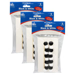 Carson Dellosa Education Black & White Pom-Pom Garland, 12 Feet, 2/Pack, 3 Packs/Bundle (CD-107009-3)