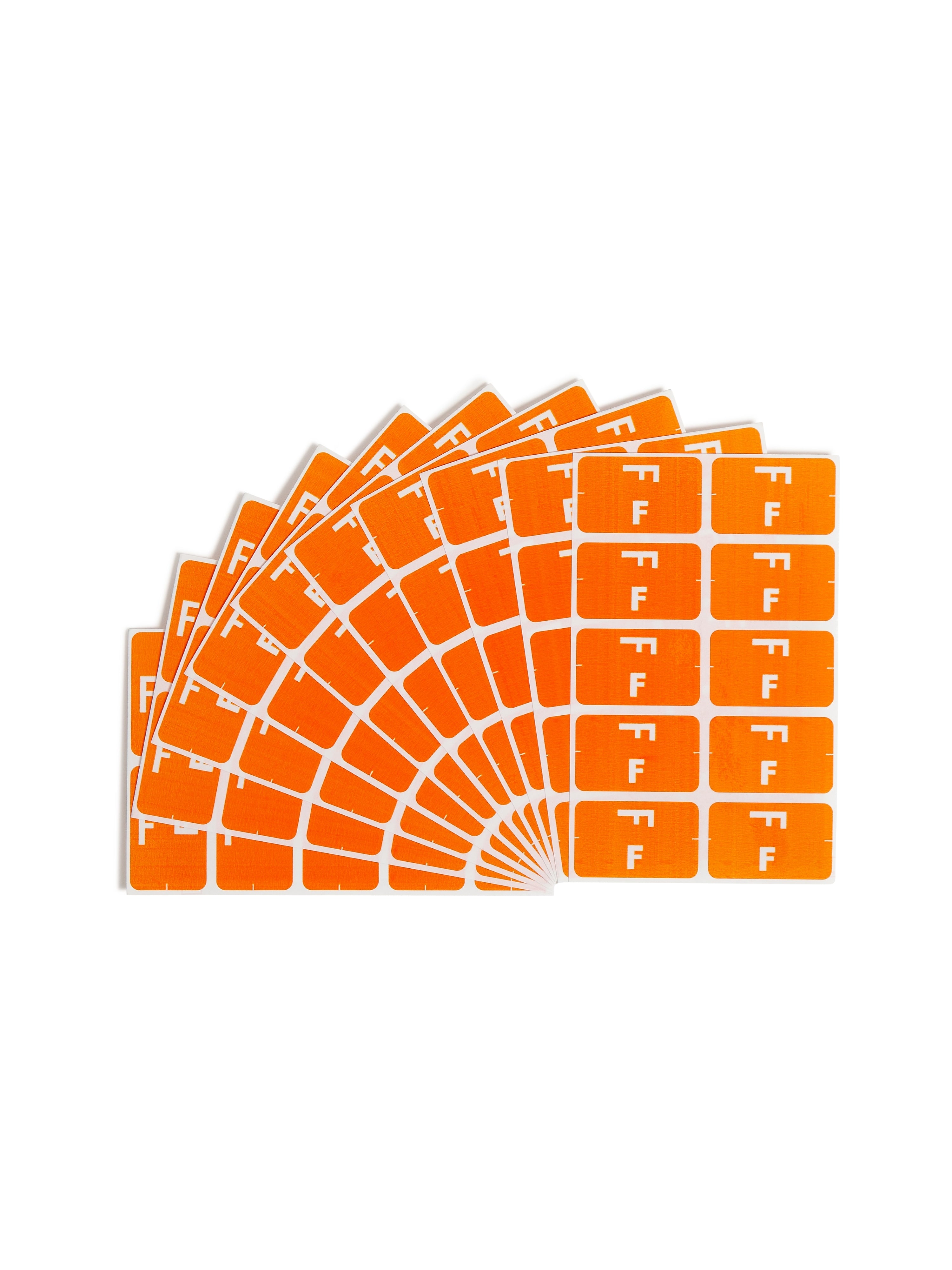 Smead AlphaZ ACCS Color-Coded Alphabetic Labels, F, Orange, 100/Pack (67176)