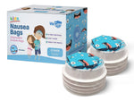 WeCare Monsters Kids' Disposable Emesis Bag for Nausea and Motion Sickness, Multicolor (WC-EMES-M-20)