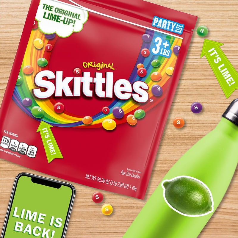 Skittles Original Fruity Candy, Assorted Flavors, 50 oz. (WMW28092)